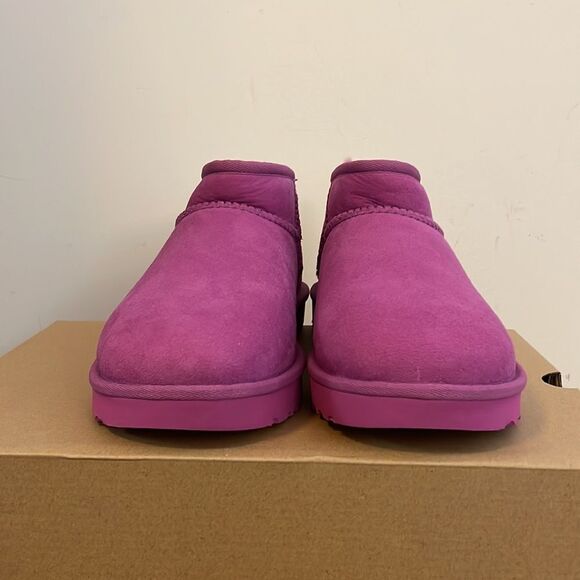 UGG Classic Ultra Mini Booties Mangosteen USA Women Size 10/UK 8/EU 41 - Picture 7 of 15